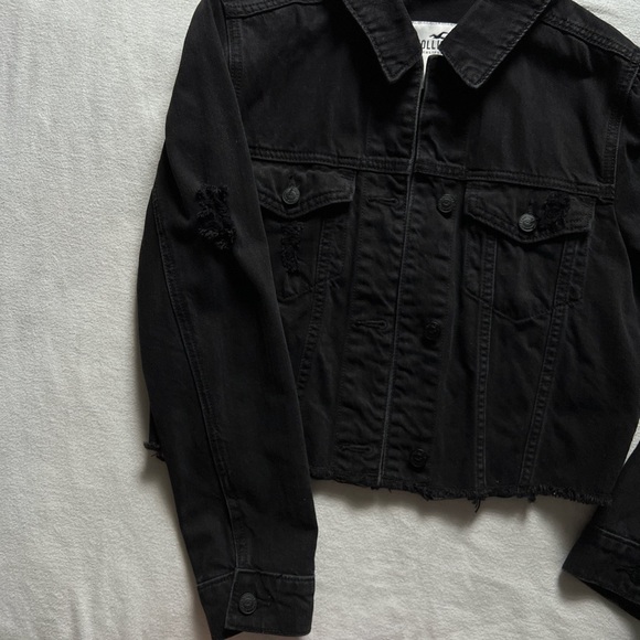 Black ripped denim jacket - Picture 4 of 4